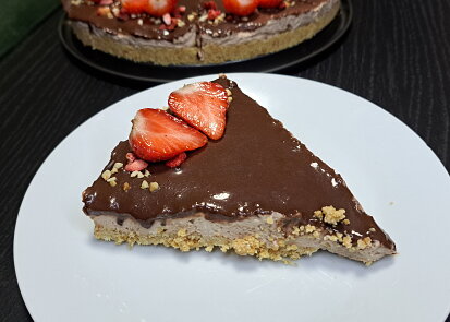 Čokoládovo-jahodový cheesecake