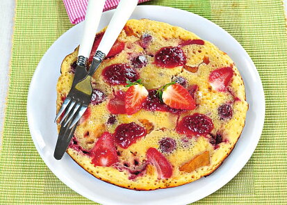 Palačinková pizza s ovocem