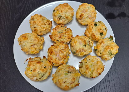 Slané muffiny z tvarohového těsta