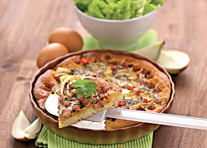 Slaný máslový koláč - Lotrinský quiche