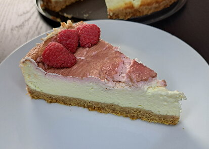 Malinovo-tvarohový cheesecake