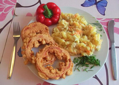 Smažené paprikové kroužky