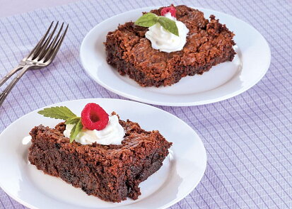 Brownies s lesním ovocem