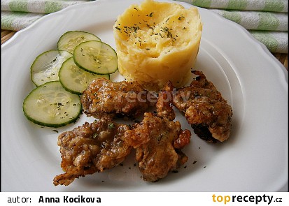 Kuřecí játra smažená v sýrovém těstíčku